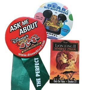 3 vintage Disney Buttons